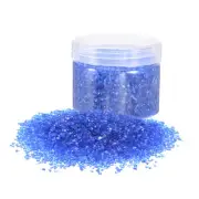 200g Crushed Glass Chips 1-3mm Irregular Broken Sprinkles Glass, Cobalt Blue