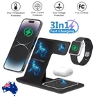 Wireless Charger 15W Fast Charging Station for samsung iPhone Apple Watch AirPod