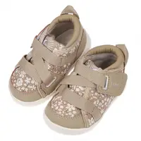 在飛比找媽咪愛MamiLove優惠-日本IFME - 童趣小花卡其色超輕量寶寶機能學步鞋