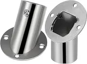 FELTECHELECTR 2Pcs Adjustable Stainless Steel Closet Rod Bracket for Heavy Duty Curtain and Shower Rods Wall Mounted Kit for Secure Fixation Quick Installation