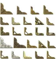 96 PCS Metal Book Corner Edge Cover Guard Vintage Iron Corner Cover Triangle Car