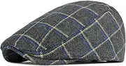 [GerRit] Men's Beret Hats Flat Cap Newsboy Hat Vintage Beret Hat Mens Hat Flat Cap (Color : Blue, Size : One Size)