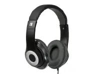 Verbatim Class Over-Ear Gaming/Multimedia/Music Headphones w/Inline Mic Black
