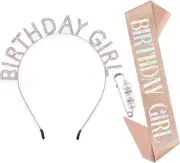 Birthday Sash Birthday Crowns for Women,Birthday Girl Sash & Crown Set,Birthday