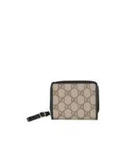 Gucci GG Emblem Zip Mini Wallet One size beige and brown