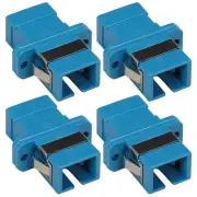 4 Pcs SC to SC Single Mode Simplex Fiber Optic Optical Coupler Adapter Connector