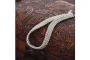 Platinum Plated Silver Elegant Brilliant Crystals Bangle Bracelet