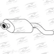 Redback Mufflers Bolt-On to suit Sb 9000 2.3 Turbo Aero Rear Muffler - M1084