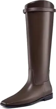 Women’s Brown Riding Boots Flat Knee Zip-Up Boots Brown SIZE 7.5