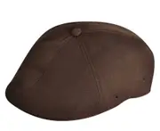 KANGOL Wool Flexfit 504 Ivy Cap Newsboy Driving Hat Flat - Brown - L/XL
