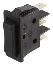 Switch Rocker Spdt C Off Mom Black Switches rocker - B11D411000000