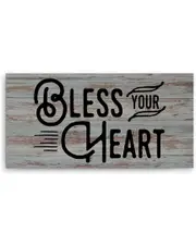 Ready2HangArt Bless Your Heart Wrapped Canvas Wall Art by Olivia Rose