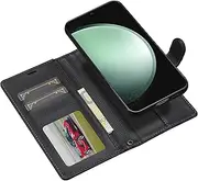 [Procarcasa] for Galaxy A35 5G Wallet Case,for Samsung A35 5G Flip Case,2 in 1 Magnetic Detachable Case with Card Holders Stand Feature PU Leather Phone Cover-Black