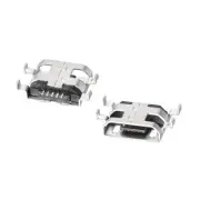 10PCS Micro USB Female Socket Connector, 5-Pin 180 Degree Replacement Adapter