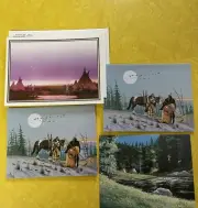 Vintage Native American Greeting Cards Set of 4