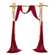Wedding Arch Draping Fabric, 1 Panel 20 FT Backdrop Curtains, Wine Red