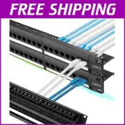 10Gbps Cat6 Patch Panel with Removable Back Bar - Efficient Network Organization