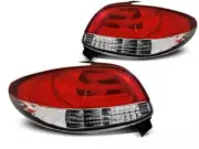 Pares ng Mga ilaw ng buntot for Peugeot 206 mula 1998->Red White LED BAR LDPE20W