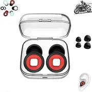 Motocycle Earplugs-27 dB,Soft Noise Reduction Earplugs Motorcycle,Hearing Protection Quiet Ear Plugs for Sleep,Flexible Silicone Motorcycle Loop Earplugs for Concert,Study,Swimming,Race Car(#a)