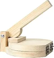 Wooden Tortilla Press 6 Inch Round Tortilla Presser with Smooth Hinge & Long Handle Efficient & Labor-Saving Maker Press for Kitchen Presser