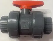 Nibco Chemtrol Tru-Bloc CPVC True Union Ball Valve With Handle, 1-1/4"