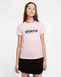 在飛比找Nike官方商店優惠-Nike Sportswear 女款滾邊 T 恤