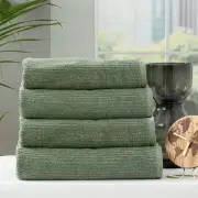 Renee Taylor Cobblestone 4 Piece Sage Bath Towels