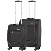 Volair Forte 4 Softside 2 Piece Suitcase Set Medium & Cabin Black