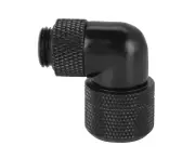 G1/4 Thread Water Cooling Fitting Thick Tube 90° Right Angle Elbow (Black)