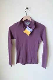 SmartWool Midweight Zip T Merino Wool Base Layer Pullover 1/4 Lightweight Purple