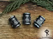 Beard Beads Mjolnir Viking Thors Hammer Norse Hair Rings Beard Jewelry Celtic