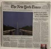The New York Times Newspaper January 20 2021 SENATE SAYS TRUMP PROVOKED’ MOB