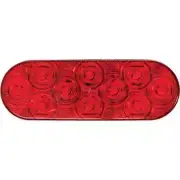 6" Oval Red Directional Light - LED, Class 1, Weatherproof, Flush Mount