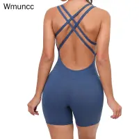 在飛比找蝦皮商城優惠-Wmuncc 瑜伽連身衣女式提臀緊身運動褲提臀健身內衣健身房