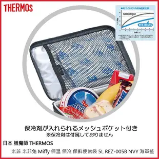 日本 膳魔師 THERMOS 米菲 米菲兔 Miffy 保溫 保冷 保鮮便當袋 5L REZ-005B NVY 海軍藍