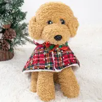 在飛比找蝦皮購物優惠-聖誕寵物布狗披風保暖寵物披風新年聖誕貓衣服
