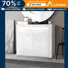 Buffet Sideboard LED ARNO White Modern Storage Cabinet Dining Room Furnitu WH-AB