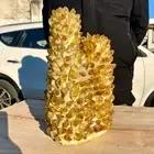 18.9LB Newly discovered yellow phantom quartz crystal cluster mineral sample-
