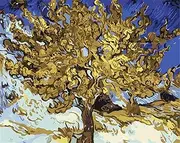 Awesocrafts Paint by Numbers Kits, Mulberry Tree by Van Gogh Number Painting for Adults and Kids 16x20 inch Framed or Not (Tree, Framed)