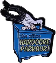 [Pinstant] The Office Michael Scott Hardcore Parkour Garbage Bin Dunder Mifflin Comedy TV Show 1.25" Enamel Pin Badge, 1.25 Inches, Enamel, enamel