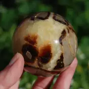 369g Large Septarian Crystal Sphere, Madagascar