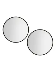 [Embellir] 2 Wall Round Framed Mirror Makeup 90cm in Black