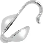 25 Sterling Silver Clam Shell Bead Tips