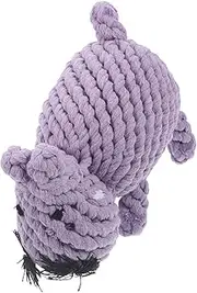 FIXOSHEE Dog Rope Toy for Puppies Interactive Chew Toy Hippo Shaped Helps Teething Safe for Pets for Playtime and Training