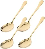 FELTECHELECTR 4pcs Large Stainless Steel Serving Spoons Buffet Catering Utensils Hotel Restaurant Dishwasher Tone Spoons