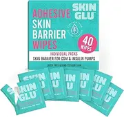 NOT JUST A PATCH Skin Glu Skin Prep Wipes (40 Pack) - Pre-CGM Skin Barrier Wipe - Hypoallergenic Latex Free Skin Prep Protective Wipes for Sensitive Skin