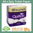 48x Quilton Toilet Paper Rolls 3-Ply 180 Sheets Super Absorbent FREE POSTAGE AU