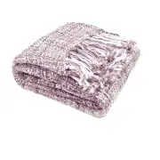 Rans Oslo Knitted Weave Throw 127x152cm - Lilac Hint