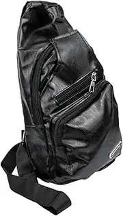 [SAFIGLE] Convenient USB Charging Crossbody Bag Versatile Chest Pack for Outdoor Activities Casual Use and Sports for Hiking Biking Shopping and Running Black