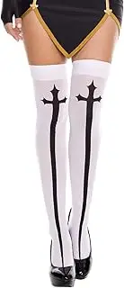 [Music Legs] Cross Print Stockings